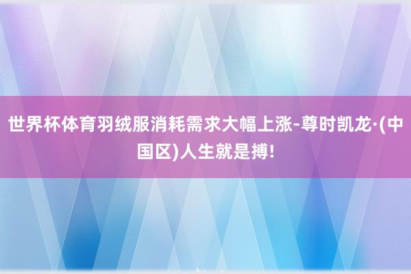 世界杯体育羽绒服消耗需求大幅上涨-尊时凯龙·(中国区)人生就是搏!