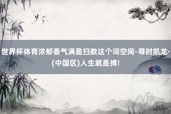 世界杯体育浓郁香气满盈扫数这个词空间-尊时凯龙·(中国区)人生就是搏!