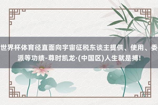 世界杯体育径直面向宇宙征税东谈主提供、使用、委派等功绩-尊时凯龙·(中国区)人生就是搏!