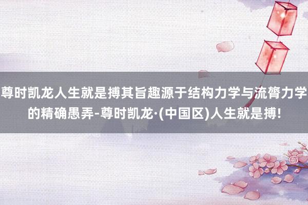 尊时凯龙人生就是搏其旨趣源于结构力学与流膂力学的精确愚弄-尊时凯龙·(中国区)人生就是搏!